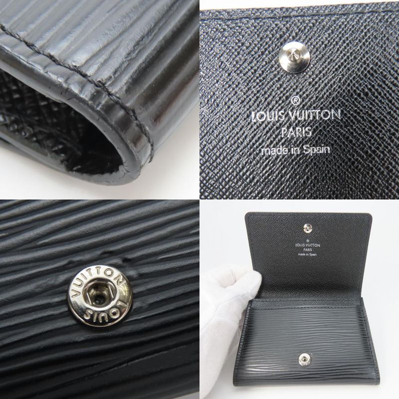 Louis Vuitton Card Case Envelop Carte De Visite M56169 Epi Leather Noir Black