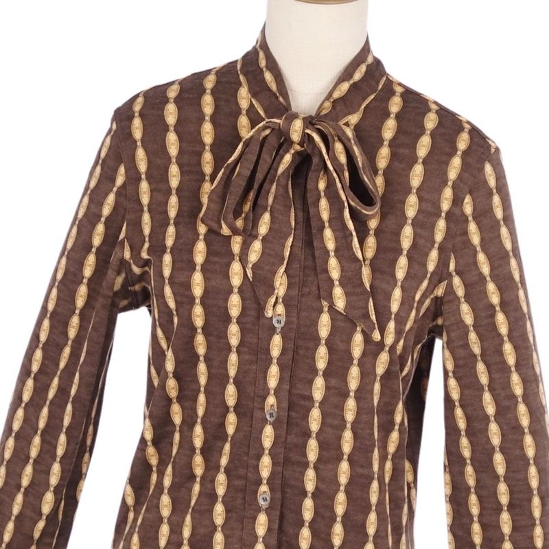 Celine Shirt Blouse Long Sleeves Long Sleeves Wool Italy