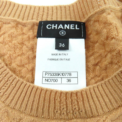 Chanel CC Logo Crew Neck with Plate Long Sleeve Cashmere Knit — view 5
