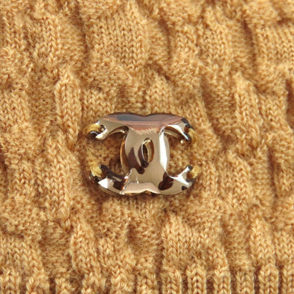 Chanel CC Logo Crew Neck with Plate Long Sleeve Cashmere Knit — view 6