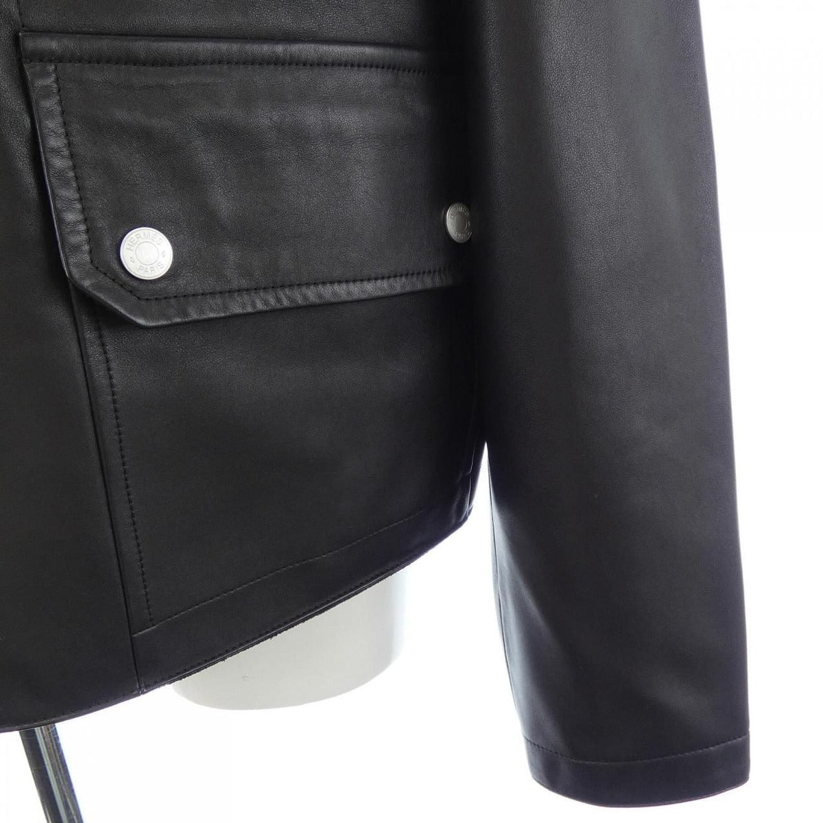 Hermes Leather Jacket Black — view 6