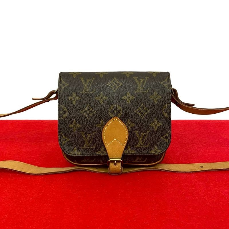 Louis Vuitton Vintage Cartesier Monogram Leather Mini Shoulder Bag Pochette
