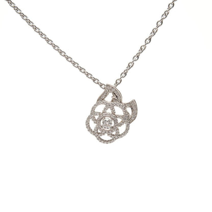 Chanel Necklace Diamond Camellia 750 18K WG
