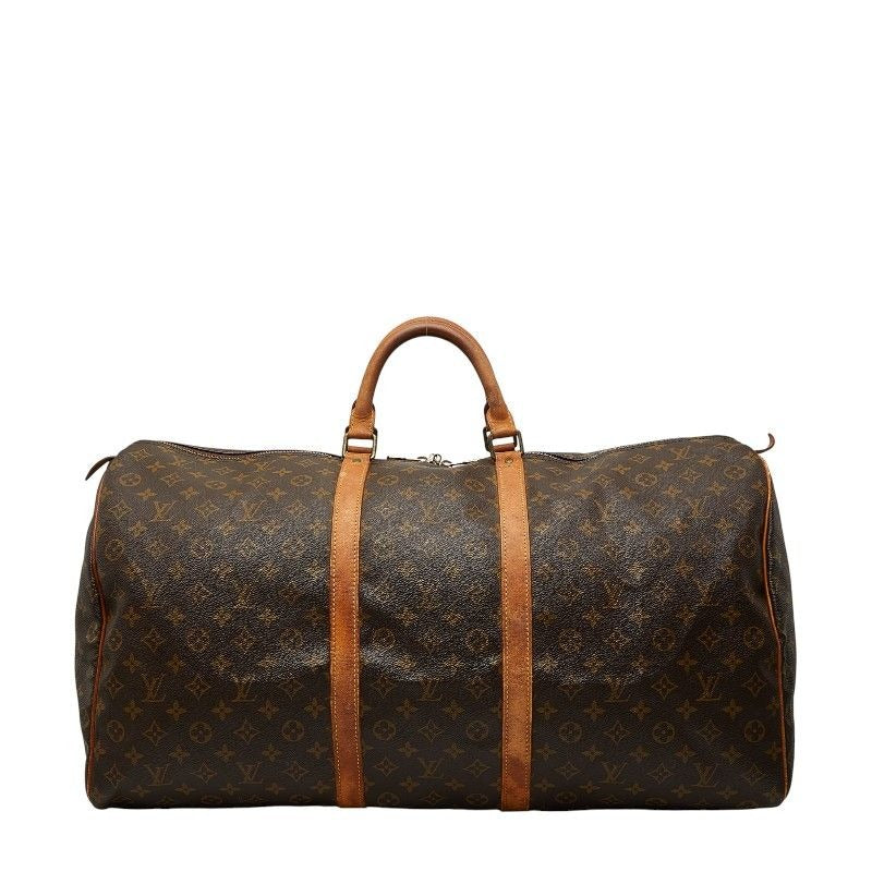 Louis Vuitton Monogram Keepall 60 Boston Bag Brown