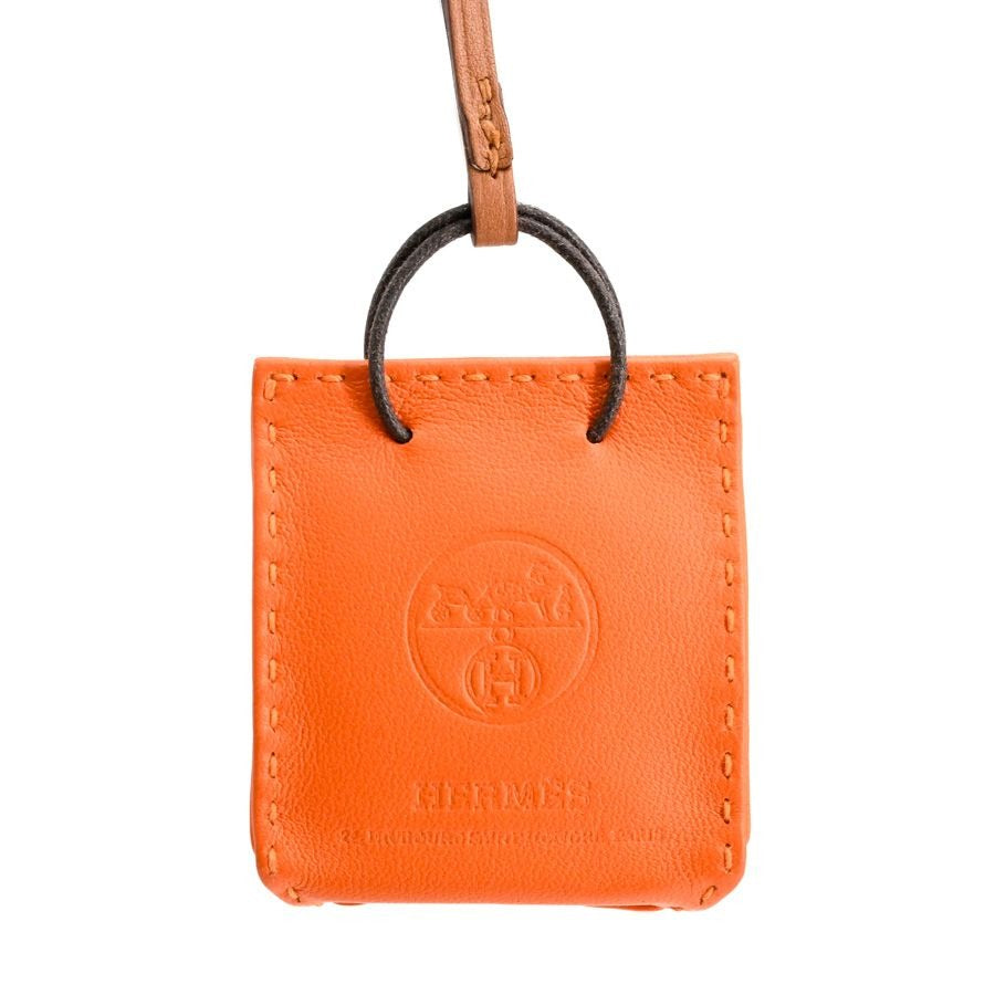 Hermes Charm Sac Orange Keychain