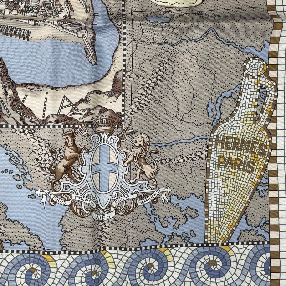 Hermes Scarf Silk Carre 90 le Voyage de Pytheas Box — view 7