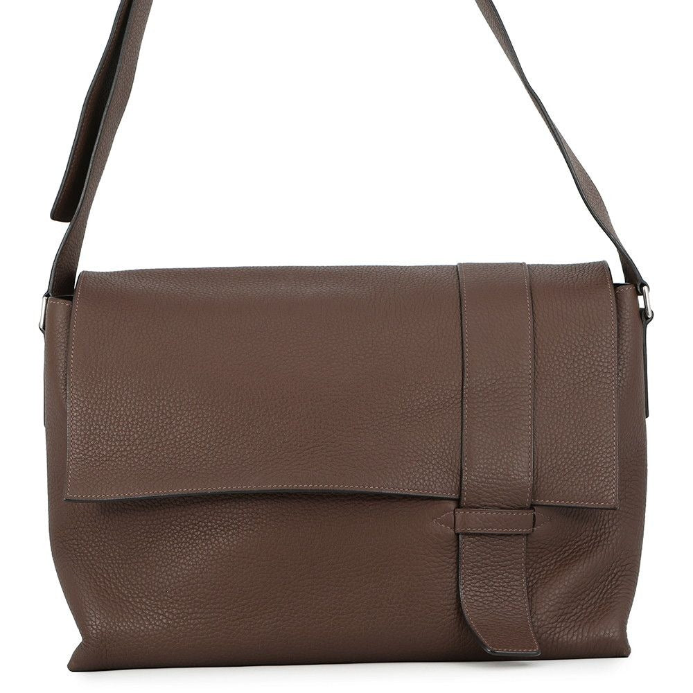 Hermes Shoulder Bag Sac Alfred Taupe Silver Taurillon Clemence