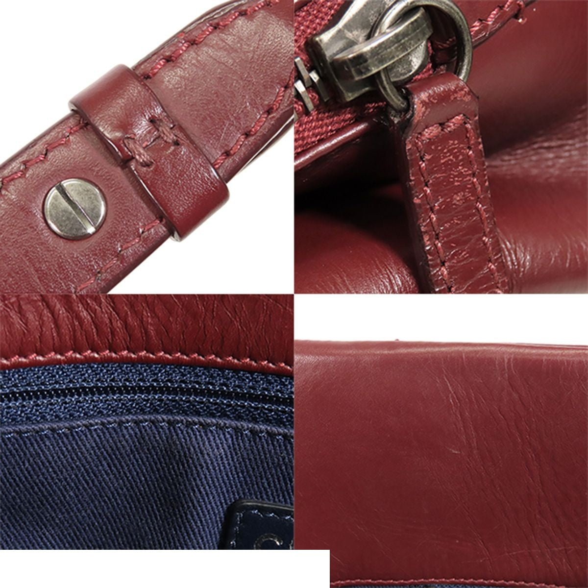 Chanel Chain Tote Bordeaux Silver Lambskin Quilted Shoulder Bag — view 7
