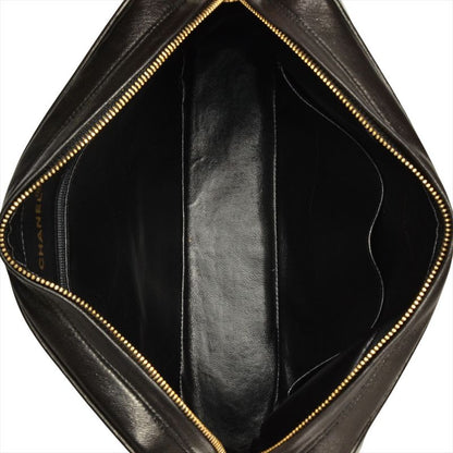 Chanel Matelasse Coco Mark Shoulder Bag Lambskin Black Gold Hardware Fringe