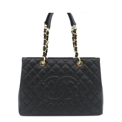 Chanel Grand Shopping Tote Bag Black Caviar Leather