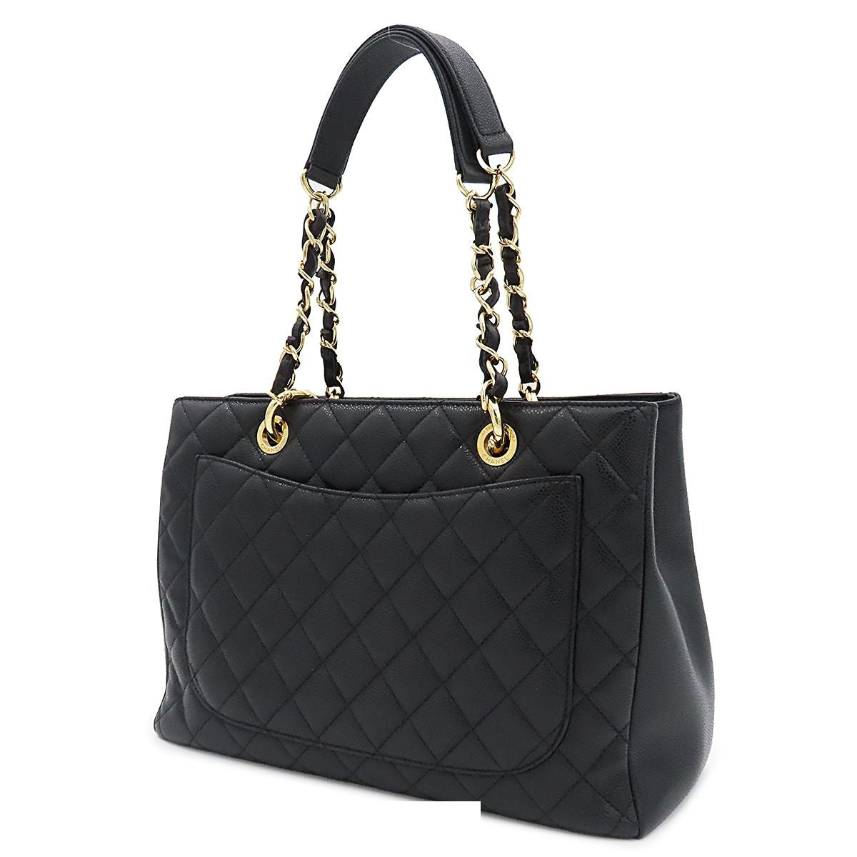 Chanel Grand Shopping Tote Bag Black Caviar Leather — view 2