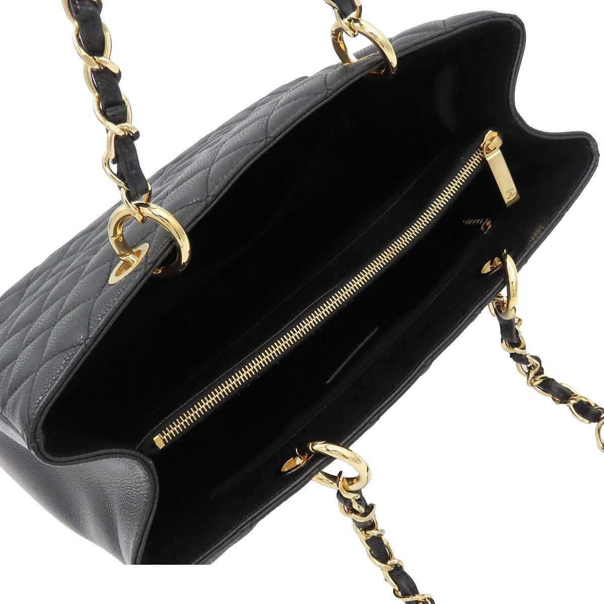 Chanel Grand Shopping Tote Bag Black Caviar Leather — view 5