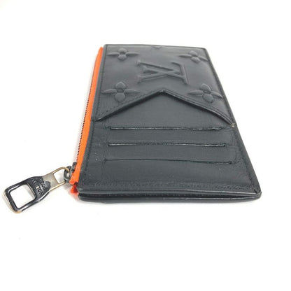 Louis Vuitton Coin Case Coin Card Holder M80827 Leather Black