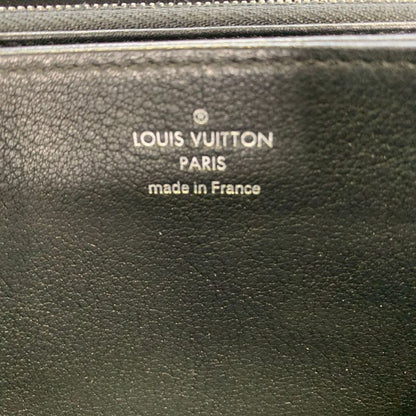 2829 Louis Vuitton Zippy Wallet Long Wallet M61867 Calf Leather Black Silver