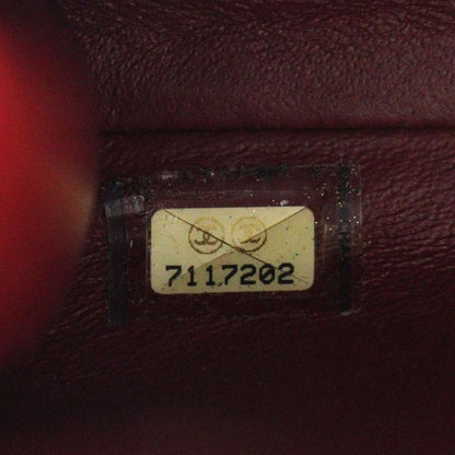 Chanel Chain Shoulder Chocobar Line Cotton Canvas Red Ladies Shoulder Bag