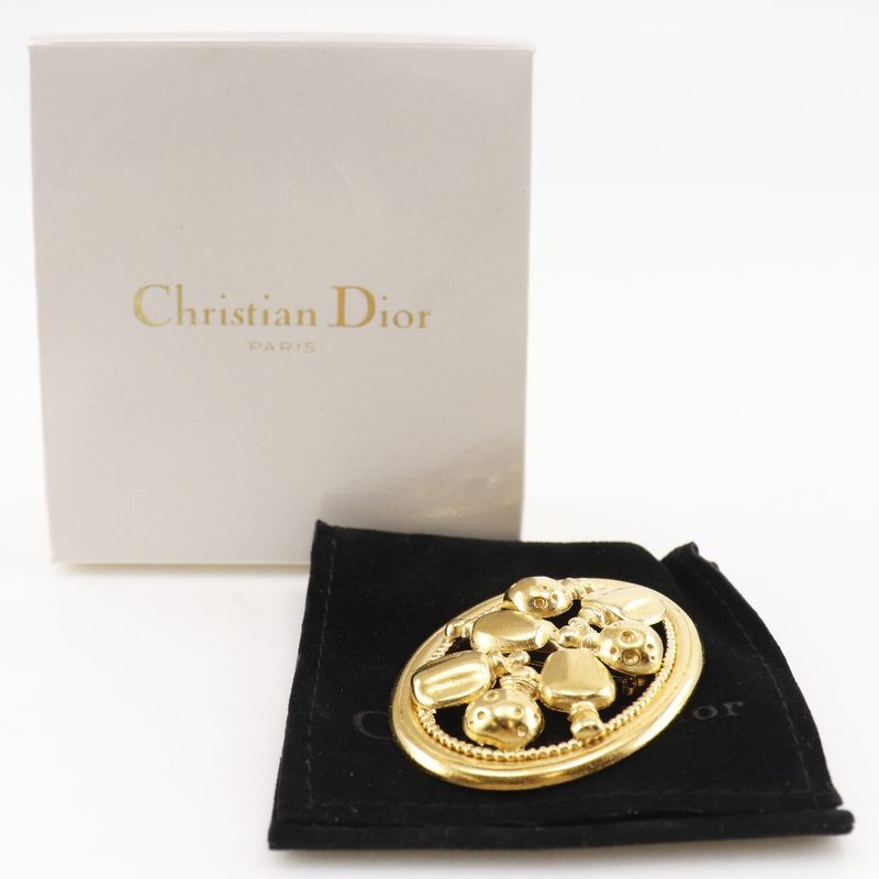 [dior] Christian Dior Perfume Bottle Perfume Motif Gold Plated Ladies 17.0g
