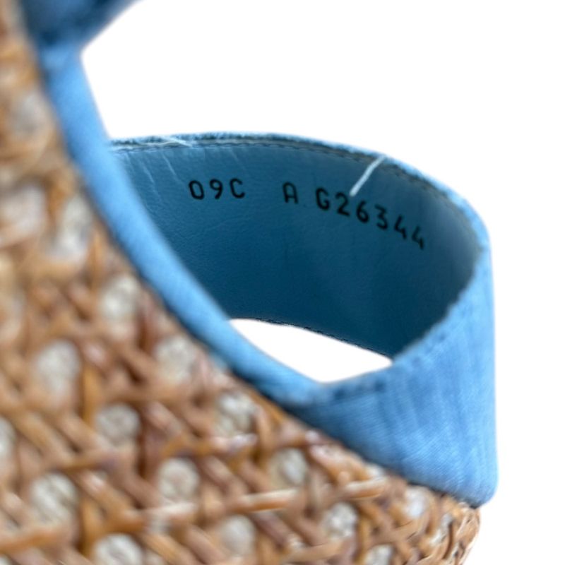 Chanel Coco Mark Open Toe Ankle Strap Wedge Sole Sandals 34 1/2 21.5cm (8.46in)