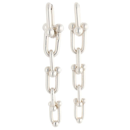 Tiffany & Co Hardwear Hardware Graduated Link Silver Earrings Men's
