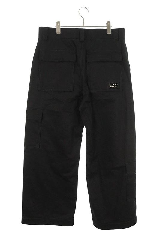 Gucci 776978 Zapro Logo Patch Wide Logo Cargo Long Pants Men 50