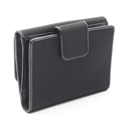 Prada Bifold Wallet Tessuto Black Nylon Saffiano Leather Triangle Logo — view 2