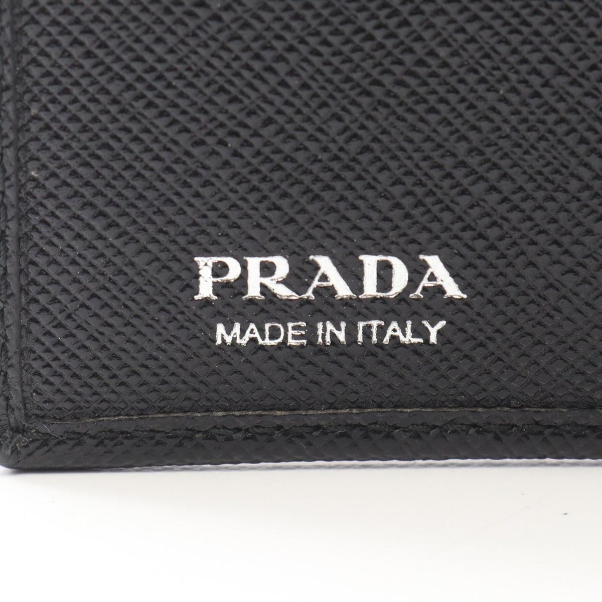 Prada Bifold Wallet Tessuto Black Nylon Saffiano Leather Triangle Logo — view 4