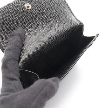 Prada Bifold Wallet Tessuto Black Nylon Saffiano Leather Triangle Logo — view 5