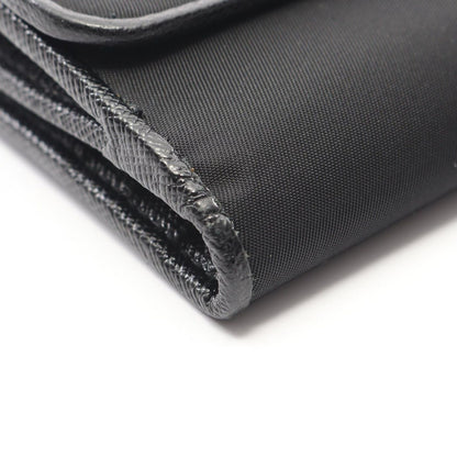 Prada Bifold Wallet Tessuto Black Nylon Saffiano Leather Triangle Logo — view 7