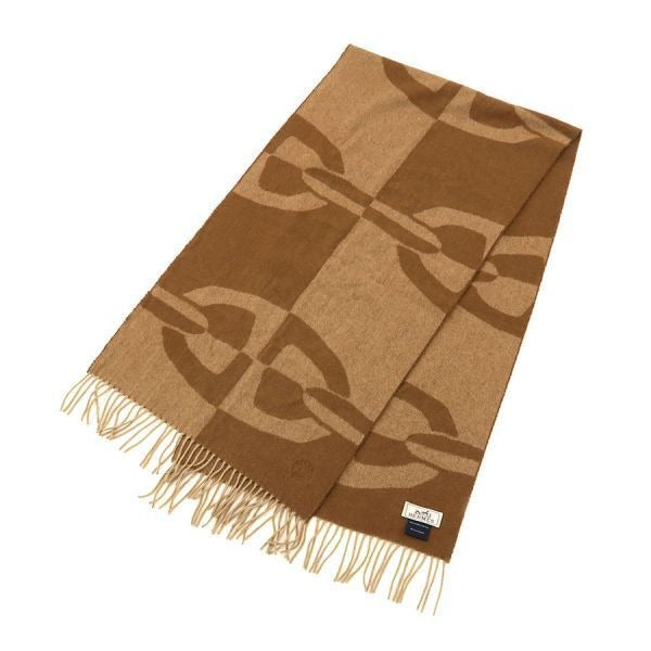 Hermes Avalon III Brown Wool Scarf