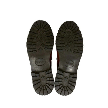 Gucci Box Horsebit Leather Loafers Slip on Shoes Brown Handbag — view 6