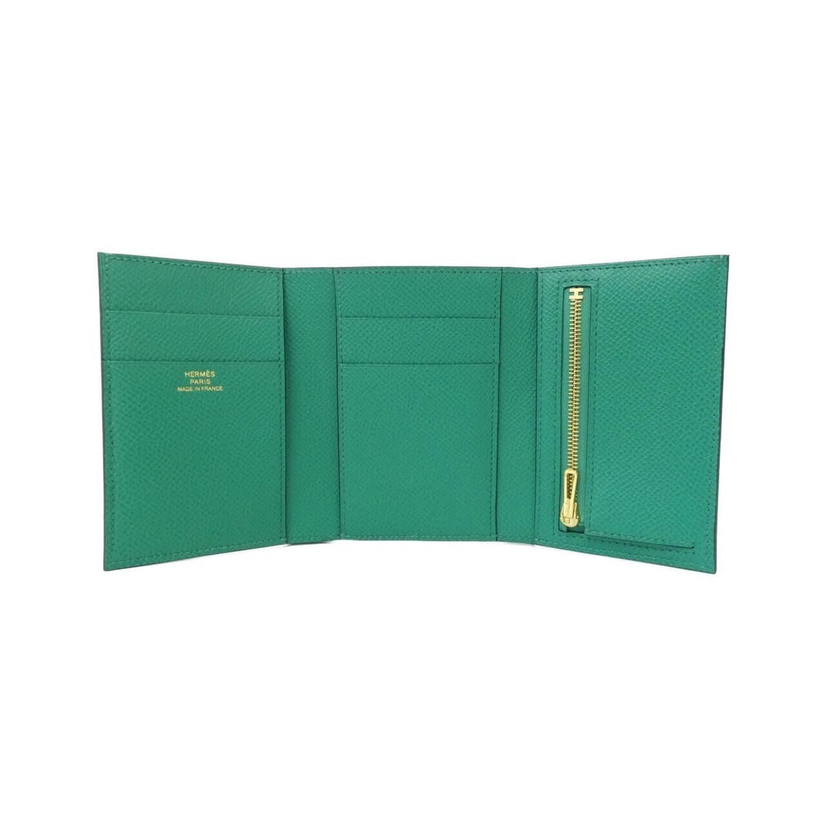 Hermes Bearn Combination Wallet Vert Jade — view 4