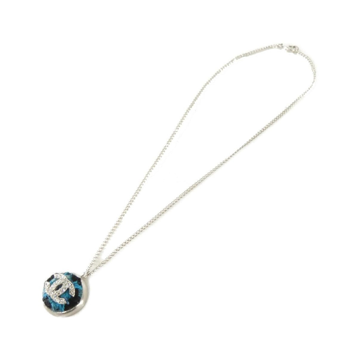 Chanel Necklace Tweed Blue — view 2