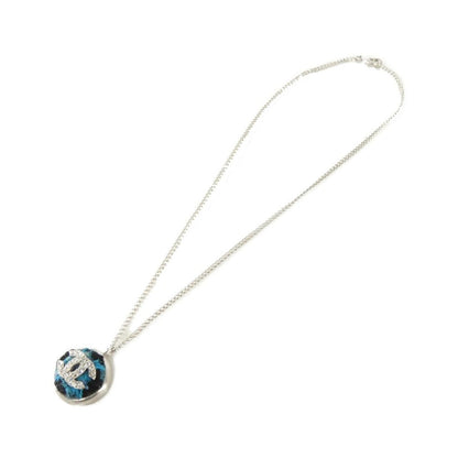 Chanel Necklace Tweed Blue — view 2