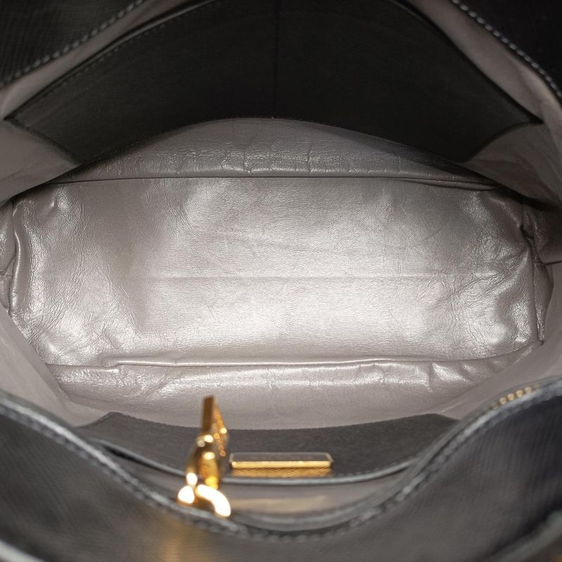 Prada Quill Top Handle Black Saffiano Leather Bl0902 117