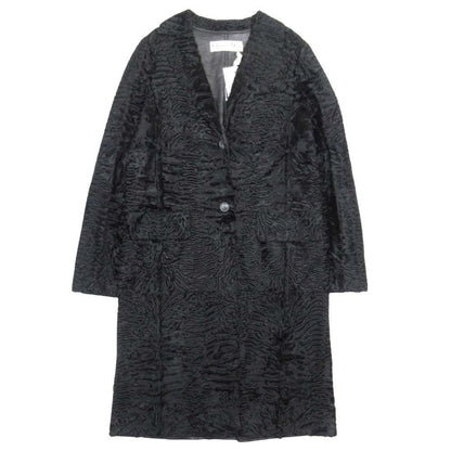 Dior Karakuru Lambskin Star Coat Fur Jacket 34 Black