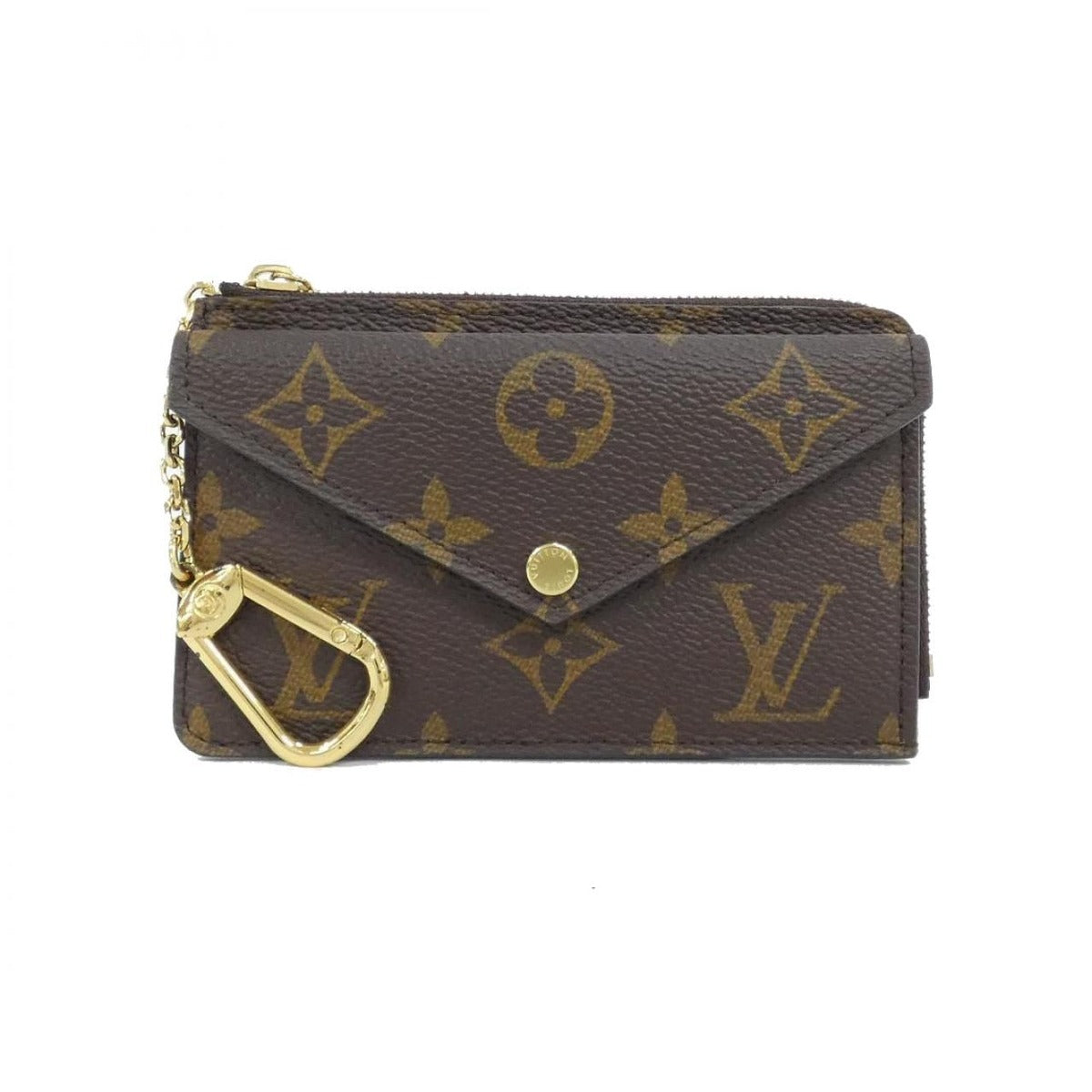 Louis Vuitton Monogram Card Case Holder Recto Verso Coin Brown Marron