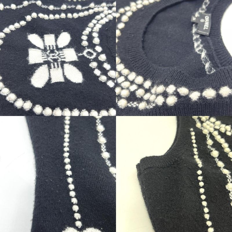 Chanel Knit Trompe L'oeil P64666 Cashmere Black