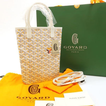 Goyard Poitiers Cles Levois 2-Way Bag Mini Leather White Yellow