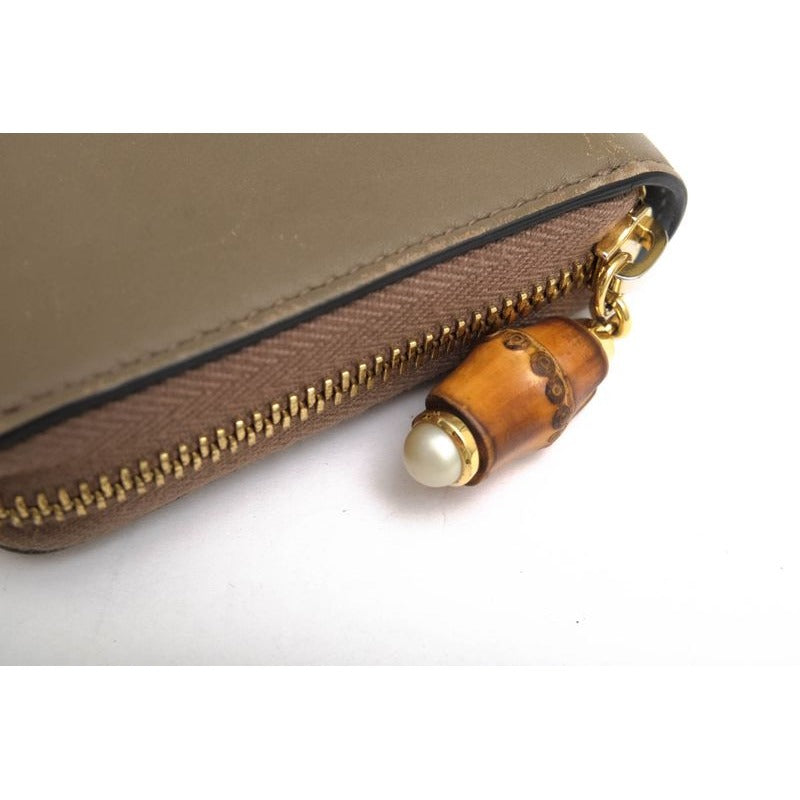 Gucci Women Wallet Leather Beige Nymphaea Long — view 5