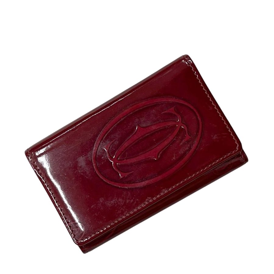Cartier 6 Key Case Bordeaux Happy Birthday Key Holder Leather