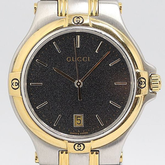 Gucci Quartz Date Black Dial Watch Kzk
