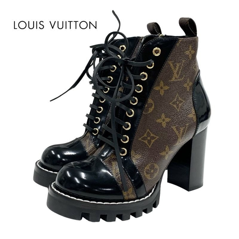 Louis Vuitton Star Trail Line Monogram Boots Short Shoes Leather Brown