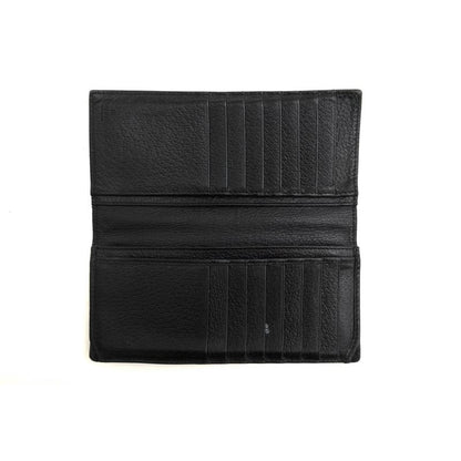 Gucci Long Wallet Men Leather Black GG Marmont with Coin Purse — view 6