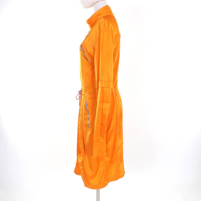 Bottega Veneta 2021 682062 Fluid Satin Utility Dress With Waist