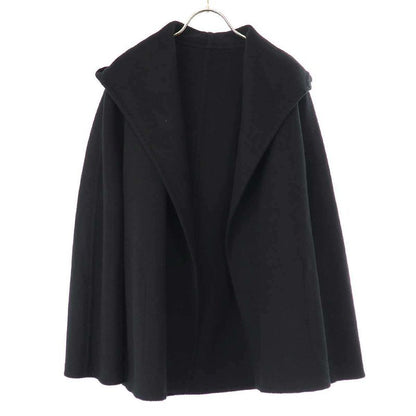 Hermes by Martin Margiela Period Double Face Cashmere Reversible Coat Black 36