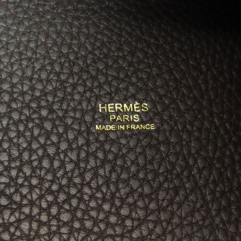 Hermes Picotin Lock MM Gold Hardware Handbag Taurillon Cles Mance Women