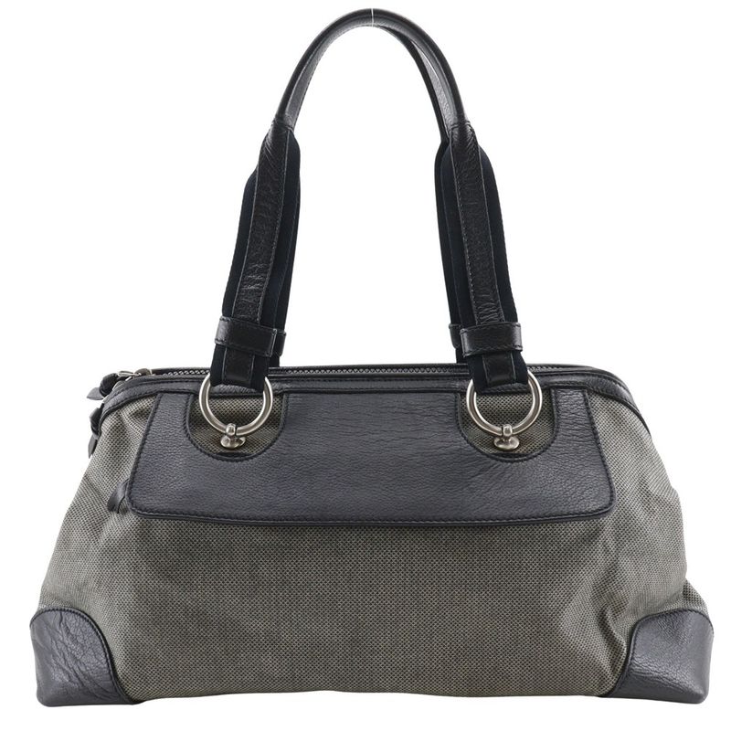 Bottega Veneta Bottega Veneta Canvas And Leather Gray/black Women's Tote Bag