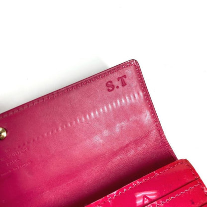Louis Vuitton Long Wallet Portefeuille Sarah M93633 Monogram Vernis Canvas Rose