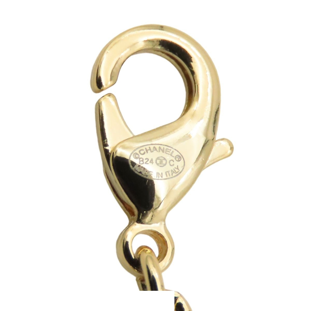 Chanel Pendant Gold Metal Costume Pearl Rhinestone Leather CC Logo Roller — view 6