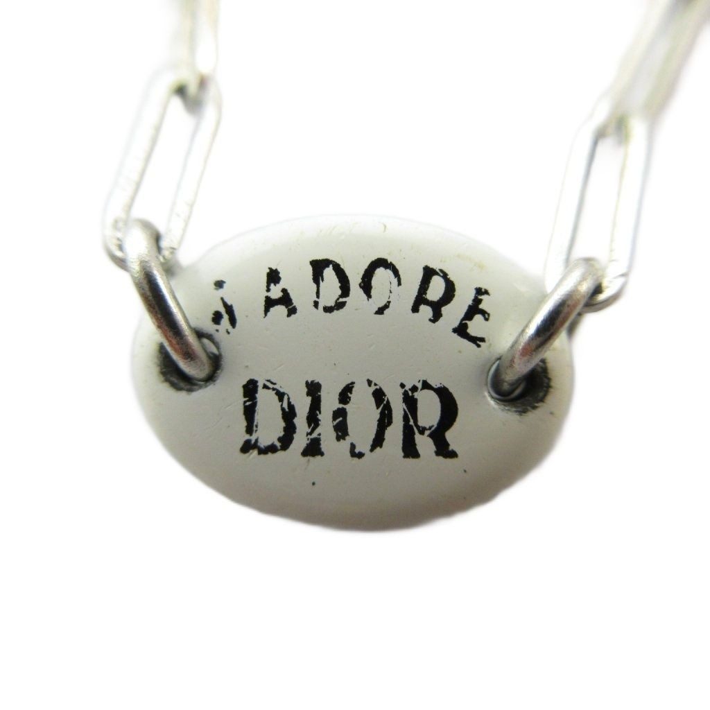 Dior Necklace Pendant Logo Silver