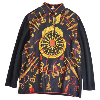 Hermes Vintage Shirt Blouse Long Sleeve All Pattern Silk